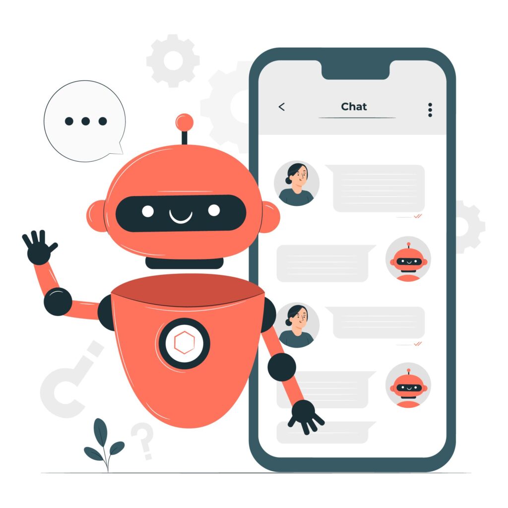 Illustration of advanced chatbots in marketing 2023