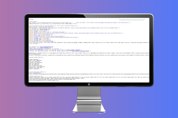 custom code showing custom meta descriptions