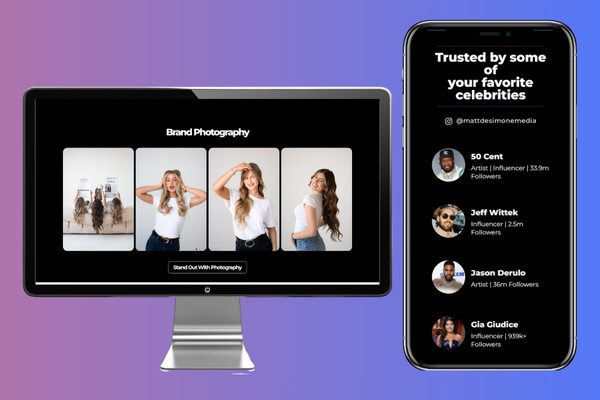 mobile view of website design
