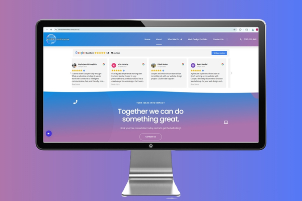Google reviews and strong CTA used as social proof.
