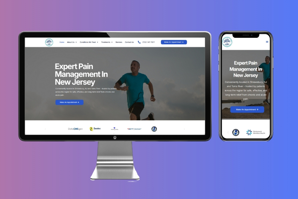 website design for NJ pain therapy