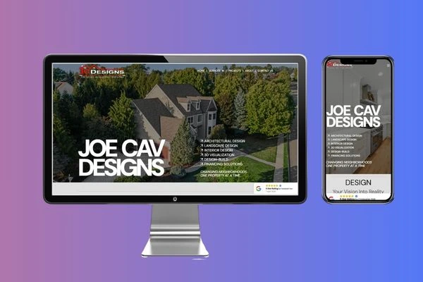 joe cav designs website portfolio