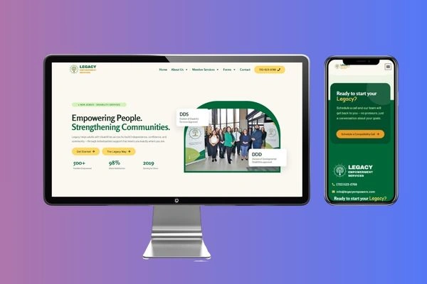 legacy empowerment services website design