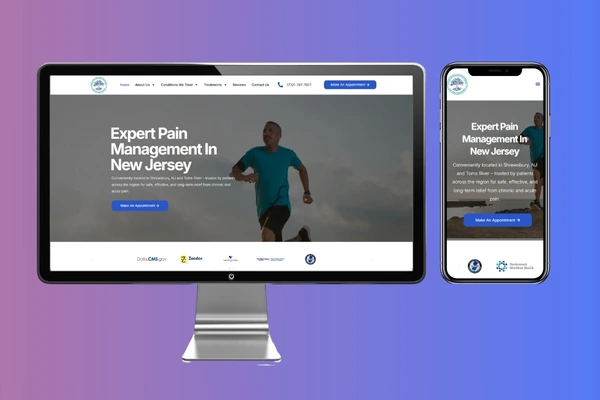 NJ pain therapy website desig