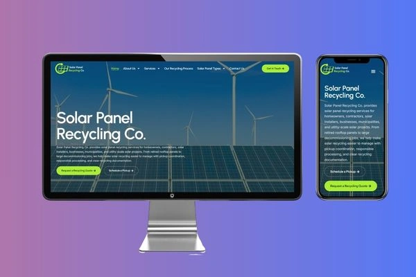 solar panel recycling co website design