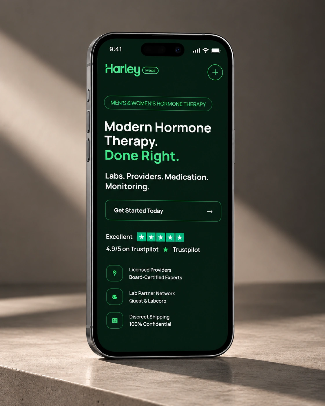 Harley Meds web design Portfolio